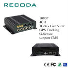 Dual SD Card Car Dvr Camera Recorder , 1080P 4Ch Vehicle Dvr System Free Software