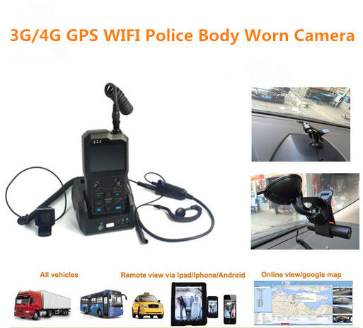 3G / 4G Remote Control Wearable Portable Police Video Body Worn Camera With Microphone