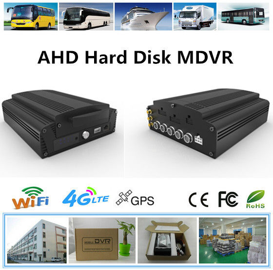 4CH Support 4 Cameras, SD Card + HDD School Bus HD 4g AHD Mobile DVR
