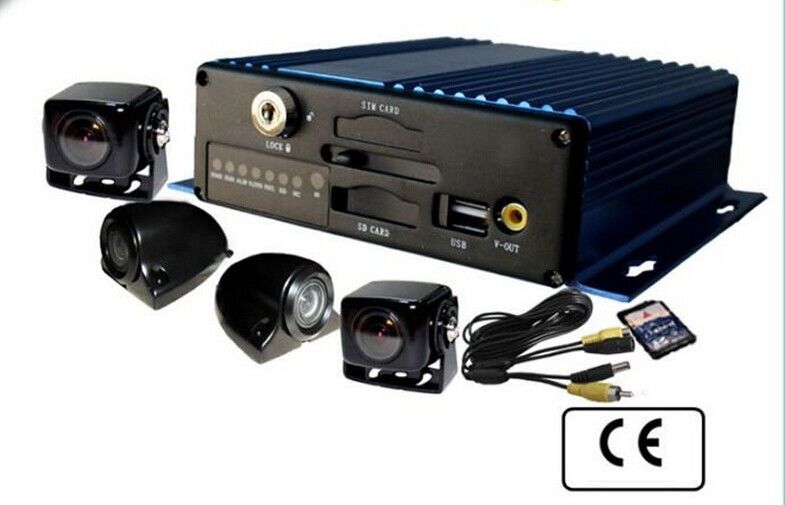 Automobile 360 degree Full View 4 Camera Car DVR 3G / GPS Monitoring System